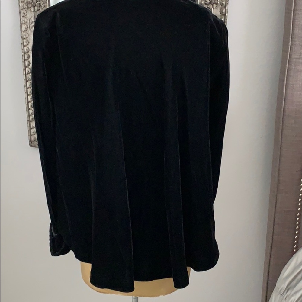 ALEX EVENING BLACK VELVET JACKET 80’S - Picture 3 of 4